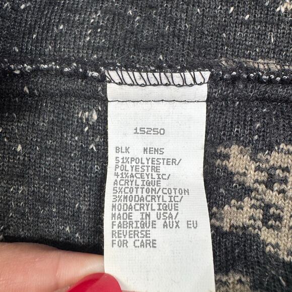 Vintage 90s Woolrich USA Snowflakes Sherpa Fleece Full Zip Jacket Winter Mens M - Picture 10 of 11